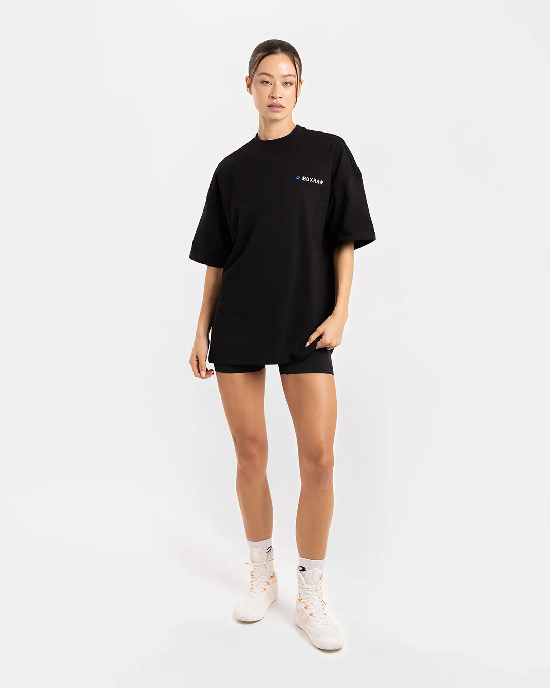 We Don't Play Boxing Oversized T-Shirt - Black/Blue - Image 2