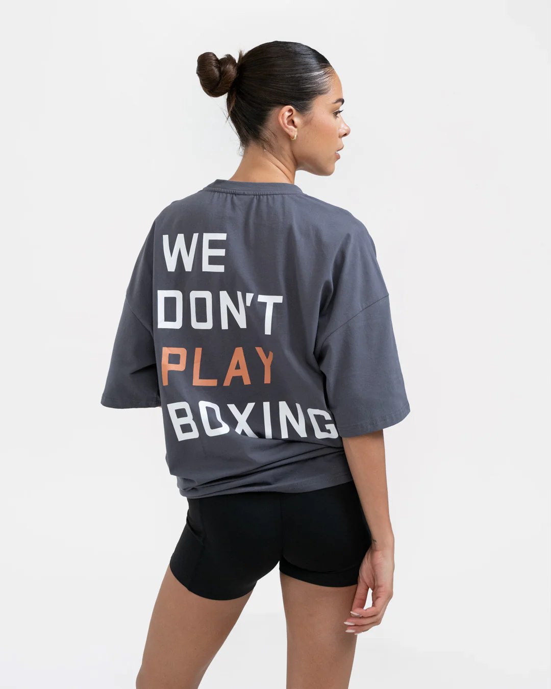 We Don't Play Boxing Oversized T-Shirt - Charcoal