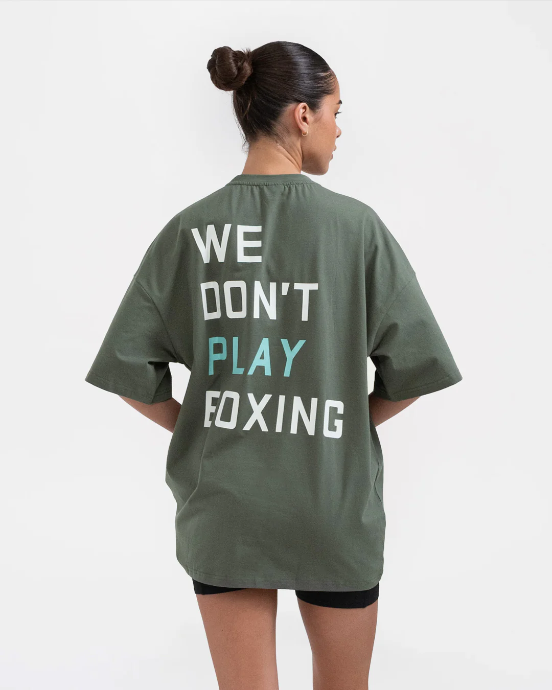 We Don't Play Boxing Oversized T-Shirt - Green